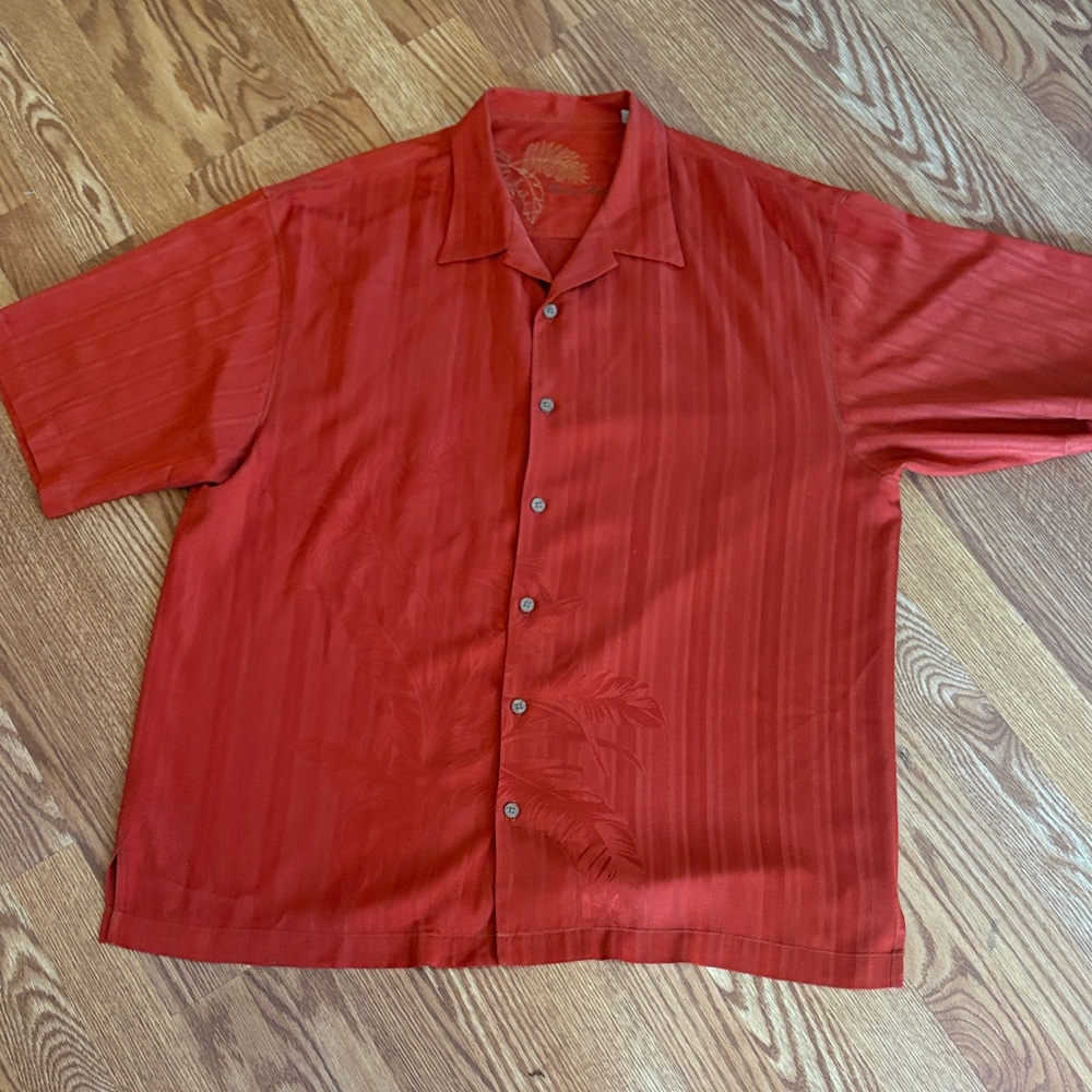 Tommy Bahama Red Short Sleeve Camp Shirt